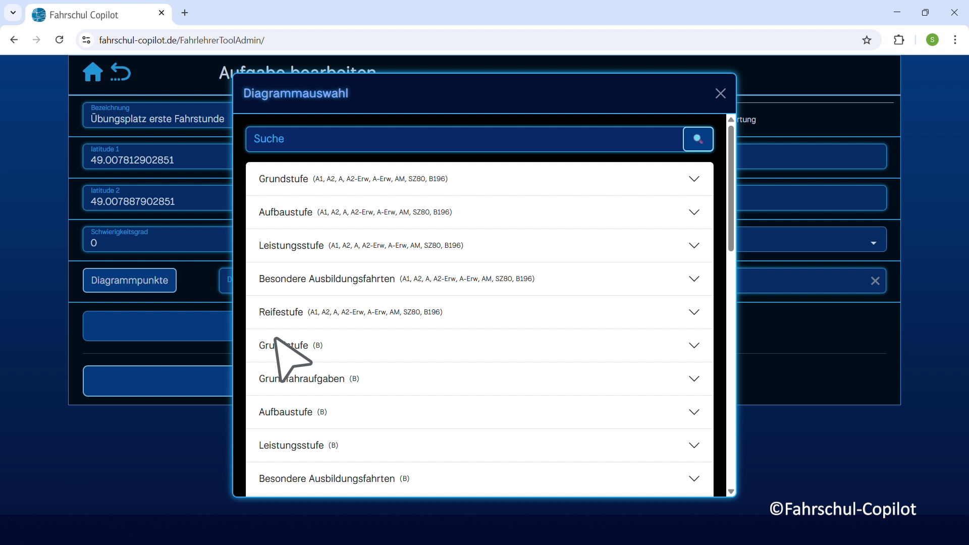 Diagrammkarte Beispiel 1